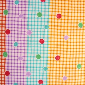 ★オックス♪手書き風チェック&ドット(イエロー) ♪110×50★【NE1115-A】