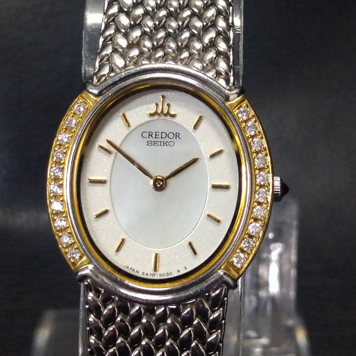 【未使用品 18KT+SSベゼル】セイコー クレドール レディース A6G-1 SEIKO セイコー クレドール シグノ GSWE861 ダイヤベゼル