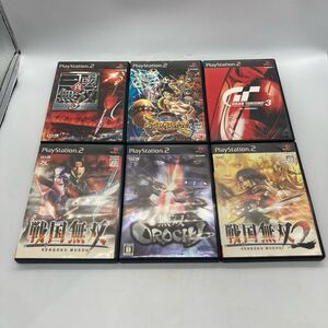 M0920702N PS2ソフトまとめ 6本 真・三國無双3 ワンピース 戦国無双 無双OROCHI 戦国無双 プレステ GranTurismo3 当時物 中古品 現状品