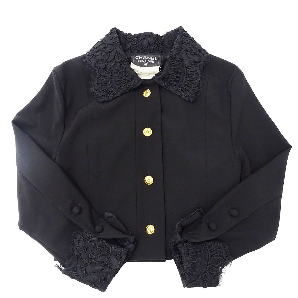CHANEL ヴィンテージジャケット ブラウンゴールドボタン ジャケット - ツイード、ゴールド & ブラック — ファッション