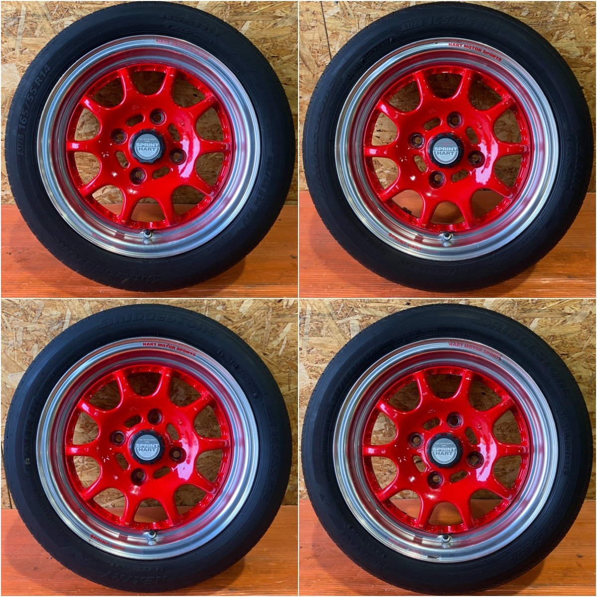 SPRINT HART 14インチ 6J+40 4H100 1本 Yahoo!オークション - SPRINT HART スプリントハート 14インチ
