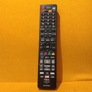 赤外線発光確認済み☆SHARP シャープ AQUOS BD GB331PA アクオス テレビリモコン TV 9272