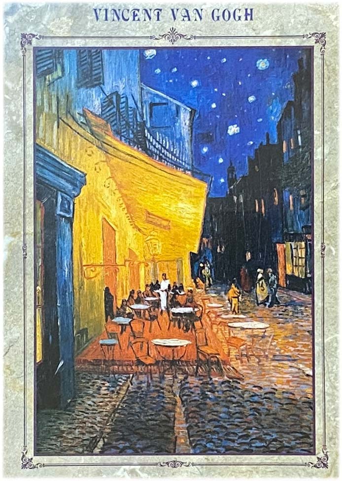 夜のはカフェテラス　ゴッホ　（新品未使用金具付き） Amazon.co.jp: ゴッホ 「夜のカフェテラス」 原画同縮尺近似（6