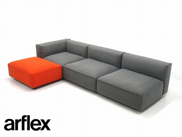 H19K82 展示品 arflex アルフレックス A SOFA 4人掛けソファ arflex】アルフレックス A SOFA エー・ソファ 4人掛けアーム