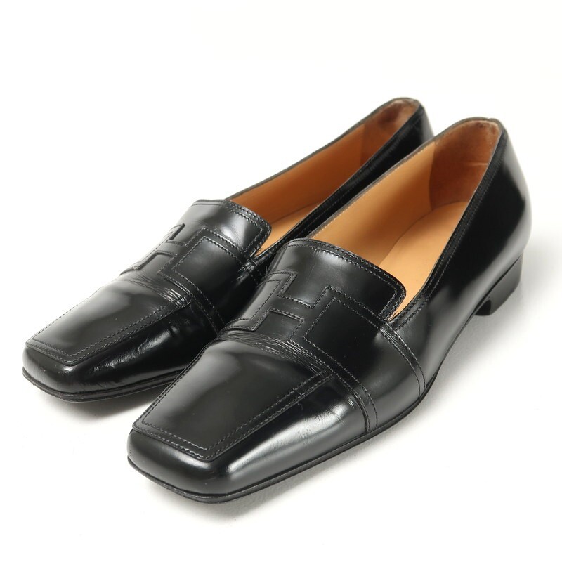 セール極値下げ中　新品未使用　付属品完備　♡エルメスモカシンパリ黒 サイズ35♡ 新品未使用 HERMES エルメス モカシン 《パリ》 サイズ355 黒