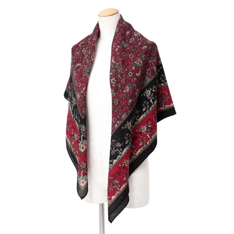 BALENCIAGAバレンシアガ 大判ストール　スカーフ BALENCIAGA- LOGO SCARF ロゴ ウール マフラー (BALENCIAGA