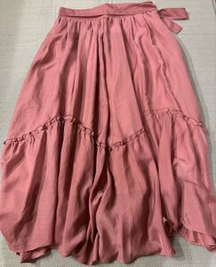 JILLSTUART カタリナスカート ジルスチュアート スカート ロングスカート ピンク 古着 タグ付き 紐ベルト リボン ポリエステル