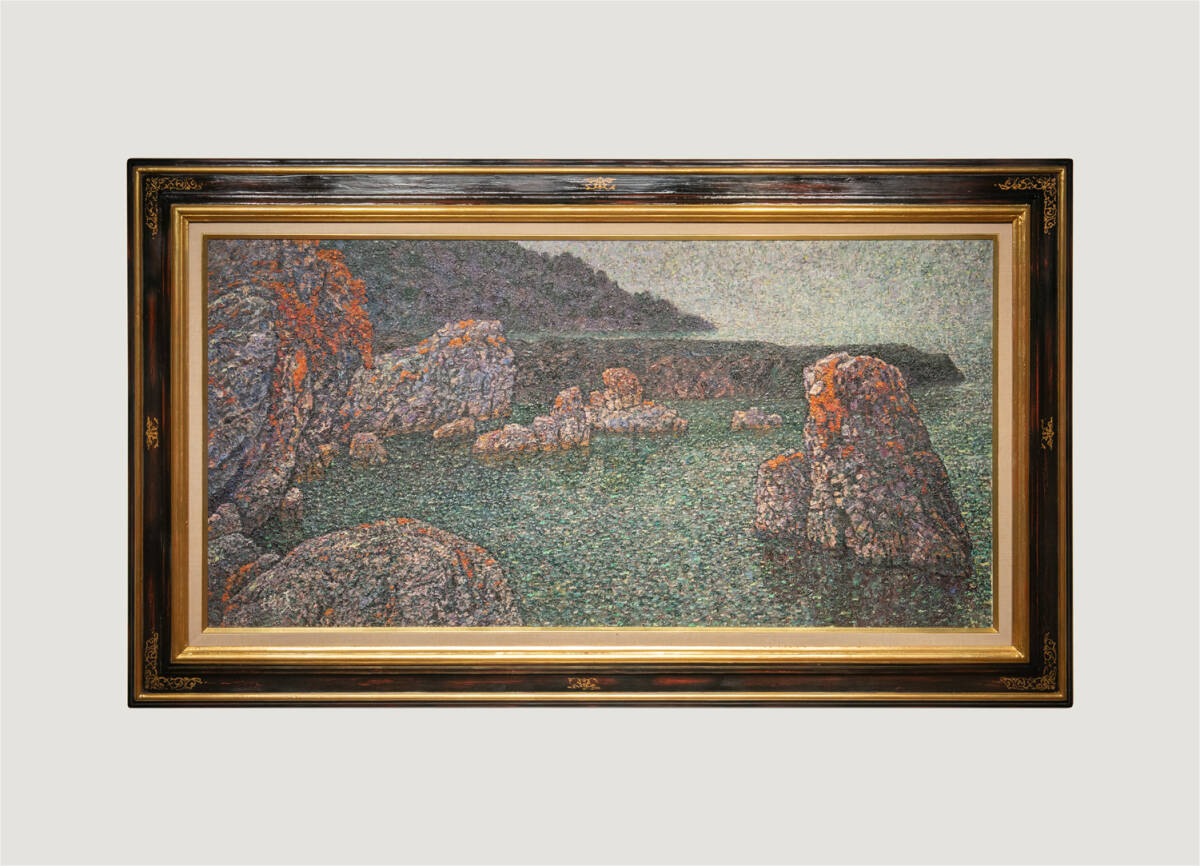 【真作】絵画　作者不詳　サイン有　油彩3号　海景　逸品　S187 真作】絵画 作者不詳 サイン有 油彩3号 海景 逸品 S187 真作】絵画