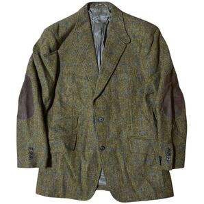 極美品 J.PRESS Harris Tweed 段返り3釦 ツイード テーラードジャケット ヘリンボーンジャケット YA6