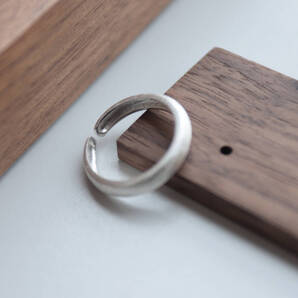 オープニングリング レディース 925シルバー マットフロスト