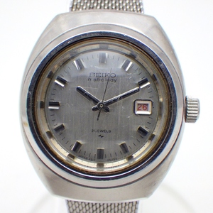25-H-175 SEIKO セイコー マチックレディ 2517-0430 レディース腕時計 自動巻き デイト シルバー SS 21石 レタパプラス可