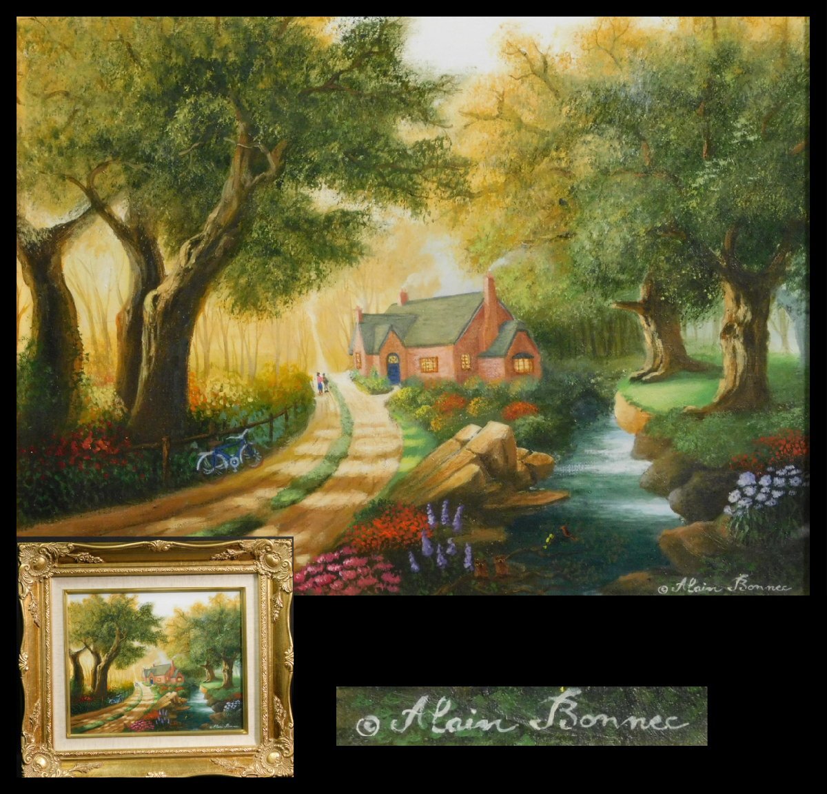 【真筆保証❗】 岡喜八郎筆　F3号　油彩　肉筆　光風会会員　日展会友　額装 真筆保証❗】 岡喜八郎筆 F3号 油彩 肉筆 光風会会員 日展会友