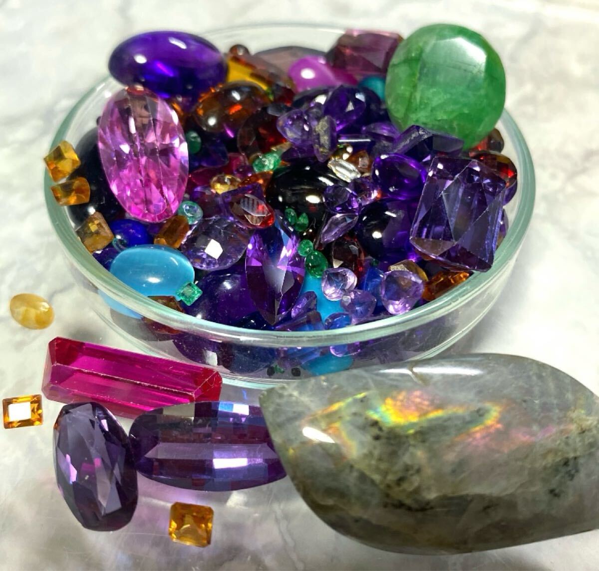 宝石　ルース　天然石まとめ売り ルースまとめ売り☆25石セット☆希少天然石☆裸石☆宝石☆外し石