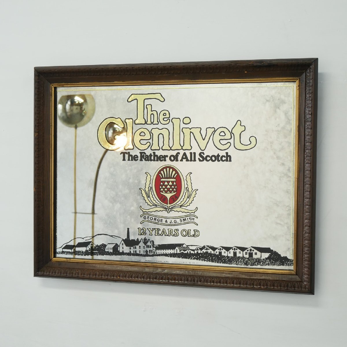 希少　ヴィンテージ　パブミラー　WHITE　SHIP　ウイスキー　鏡　壁掛け 希少 ヴィンテージ パブミラー WHITE SHIP ウイスキー 鏡 壁掛け