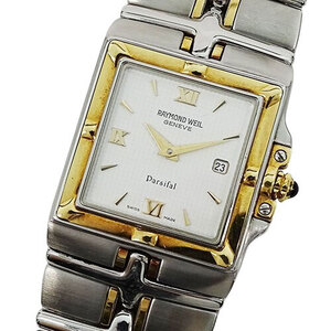1円〜 レイモンド・ウェイル RAYMOND WEIL パルシファル 9390 時計 メンズ ブランド デイト クォーツ ステンレス SS GP (v0091199200)