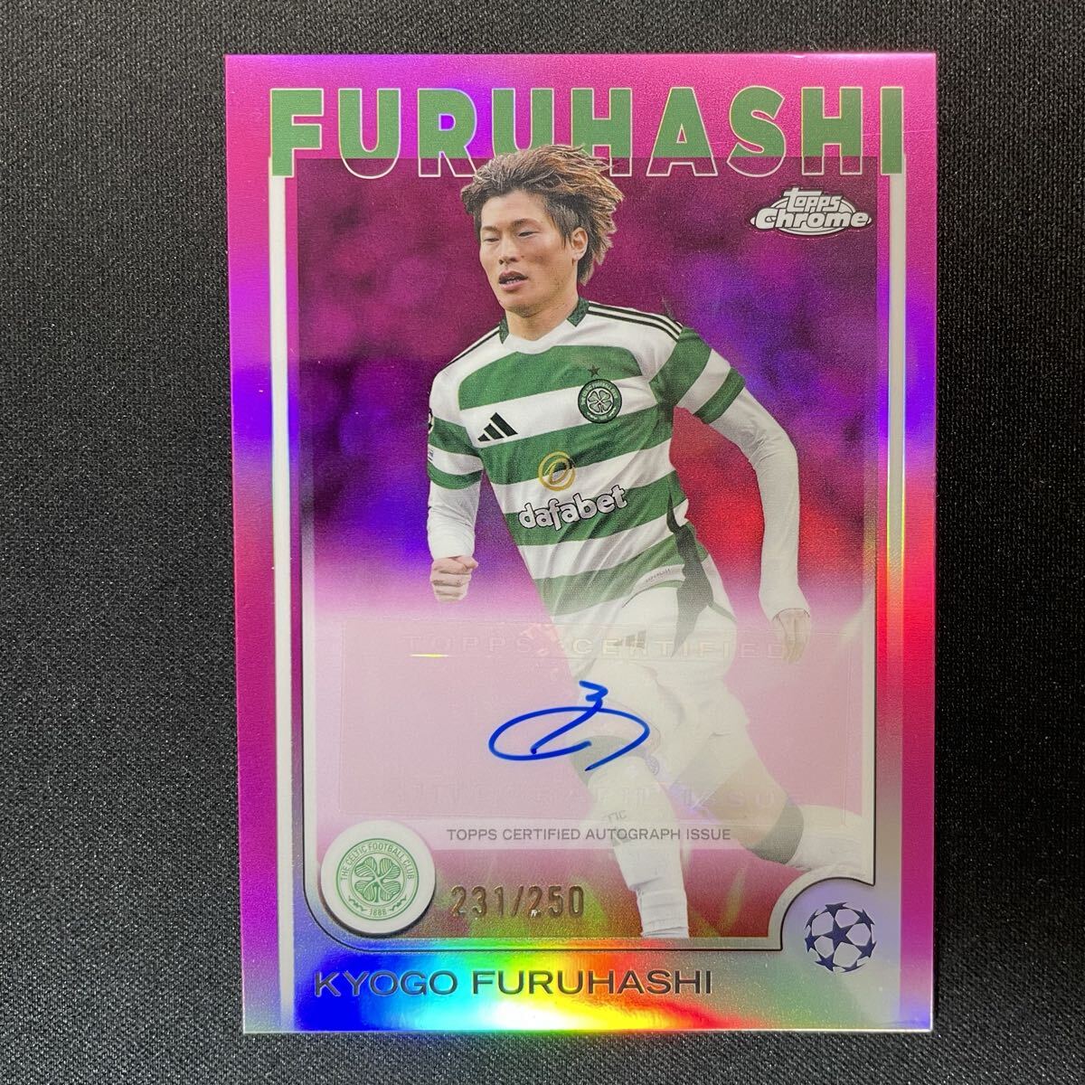 古橋亨梧　サインカード 23-24 Topps Chrome古橋亨梧 サインカード /250 - メルカリ