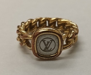 ★1円★ LV ルイヴィトン リング M61094 サイズS 9号前後 ゴールドチェーンモチーフ アクセサリー 指輪