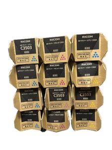 Неиспользованный RICOH Genuine тонер C3503 12 шт. в 3 цвета (голубой, пурпурный и желтый)