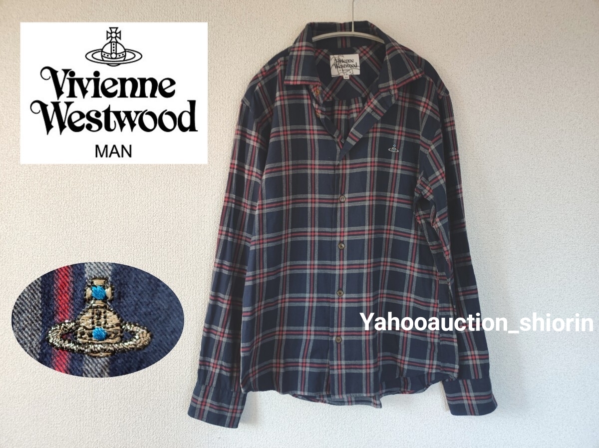 希少 ヴィヴィアンウエストウッド チェック柄 長袖シャツ ヴィヴィアンウエストウッドマンVivienne Westwood MAN オジー