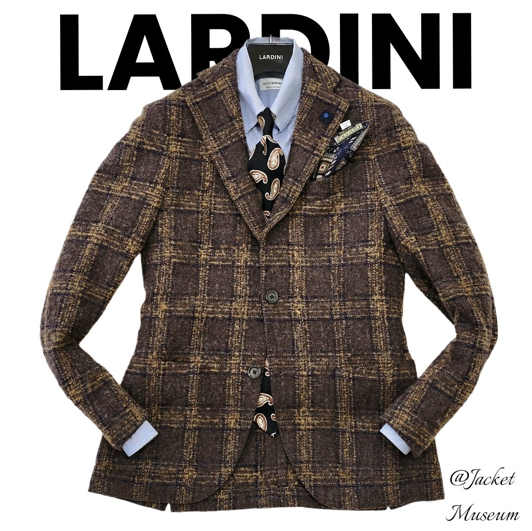 美品 ハリスツイード ツイードテーラードジャケット S 美品】ニューヨーカー×ハリスツイード・テーラードジャケット