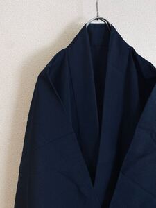 送料無料即決◆ 秋にもオススメ◆シンプルな濃紺。メンズ着物 単衣 毛 ウール 和装 和服 普段着着物 普段着物