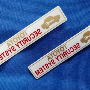 ★送料無料★トヨタ純正TOYOTA SECURITY SYSTEM トヨタセキュリティシステムセフトワーニングコーション2枚セット 盗難防止防犯 未使用新品