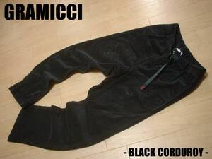 GRAMICCIストレッチコーデュロイクライミングパンツ美品S黒ブラック正規GMP-18F635グラミチベルクロガゼット畝コーズトラウザーズCORDS