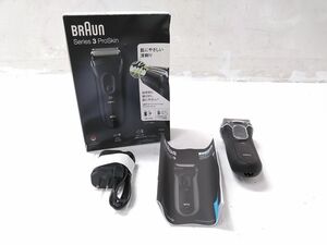◆ 動作品 美品 BRAUN ブラウン S3 Series3 Type5415 3枚刃シェーバー 髭剃り 元箱付 ブラック 2022年製 0925-305A @60◆