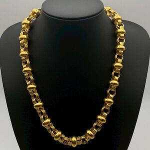 【希少・極美品】GIVENCHY ジバンシー ネックレス チョーカー Gロゴ リングチェーン ロングネックレス ゴールド コスチュームジュエリー