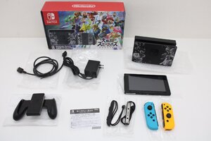 25EY●Nintendo Switch 本体 大乱闘スマッシュブラザーズ SPECIALセット Ver20.3.0 Joy-Con R ネオンオレンジ L ネオンブルー欠品あり 中古