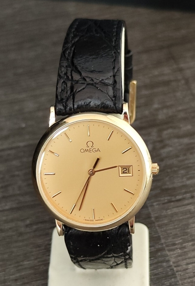 Yahoo!オークション -「オメガ デビル メンズ ゴールド 革」の