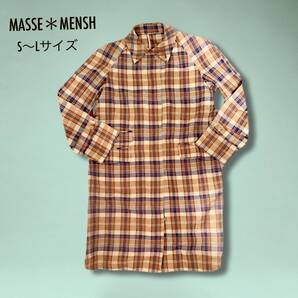 マッセメンシュ★ ヴィンテージ90s マドラスチェック シャツワンピース オーバーサイズ トラッド 60年代ファッション 定番 シンプル モッズ