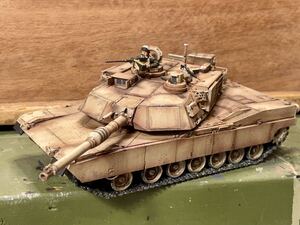 組立塗装済み完成品 タミヤ 1/48 アメリカ M1A2 エイブラムス戦車 (a