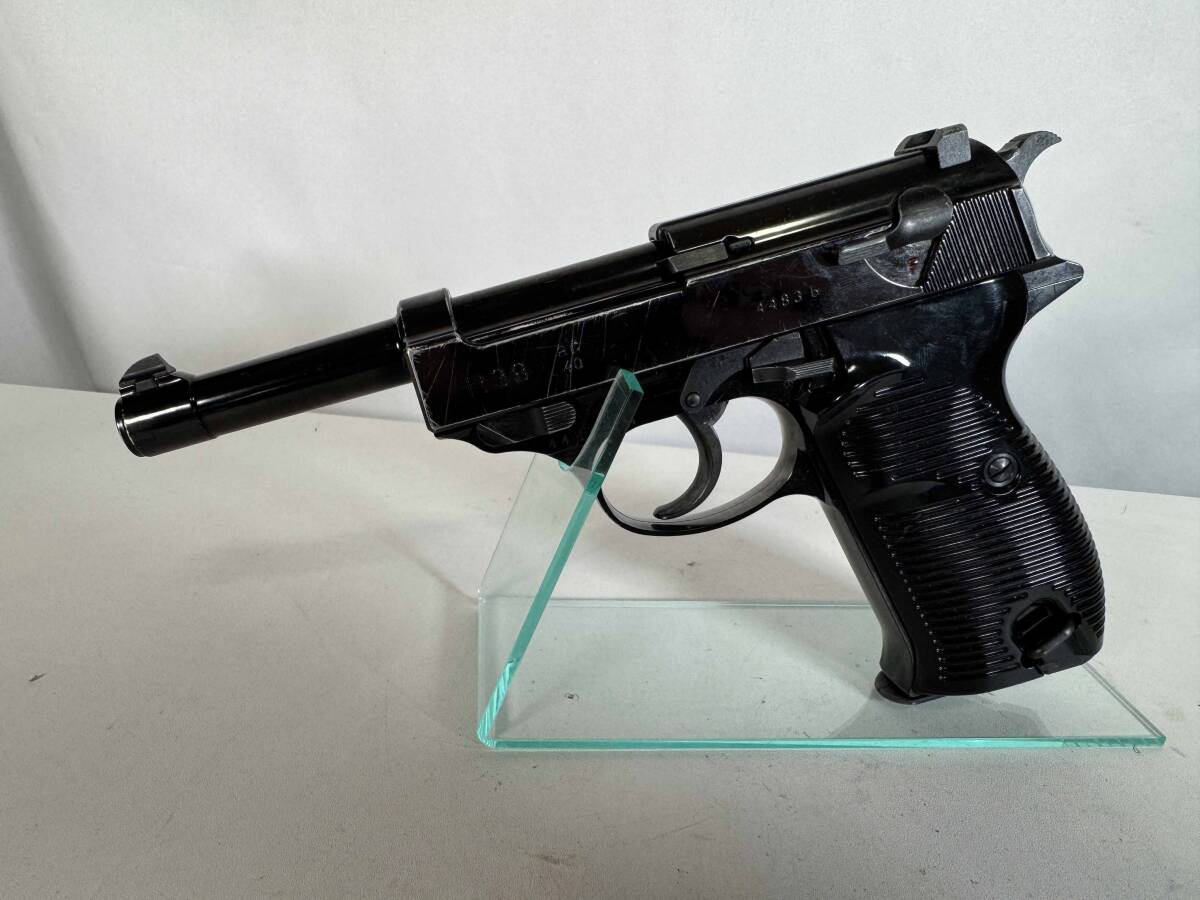 マルゼン ワルサーP38　中古美品 マルゼン] ワルサーP38 ブラックメタル ブローバックガスガン