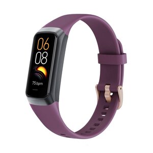 1.1インチ スマートウォッチ スマホウォッチ 睡眠検測 心拍数 体表面温度 血中酸素測定 運動モード 着信通知 健康管理(ワインレッド)