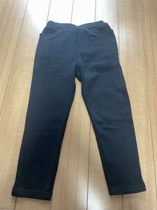 ★未使用新品!futafuta DAILY LINE☆内側のあったか☆サルエットシルエットパンツ 120☆ブラック☆送料185円★