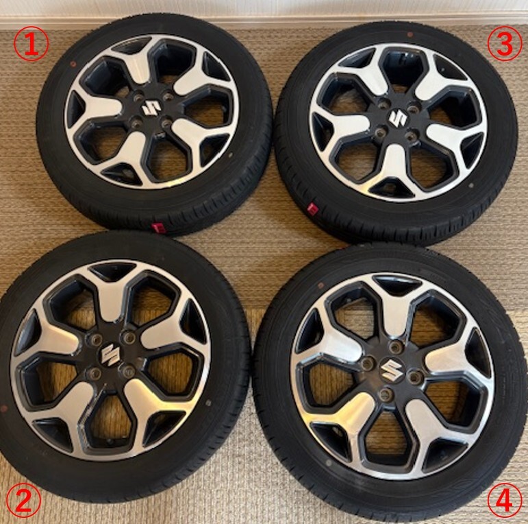 北海道内引き取り限定　ハスラー　純正　スチールホイール　美品　4本 激安 4本セット】スズキ ハスラー 純正 スチールホイール 鉄