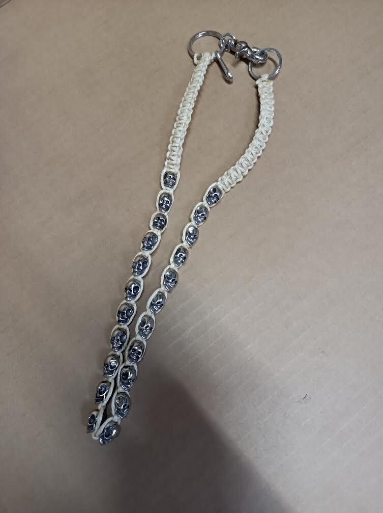 ウォレットチェーン　◆　骸骨　◆　ステンレス　◆　60㎝　【保管　舗】