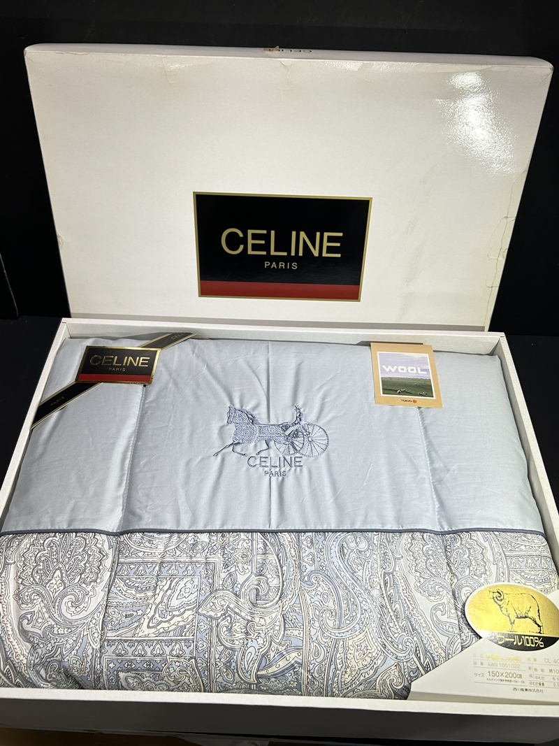 ジ*ン様 CELINE 馬車柄、羽毛掛けふとん 150×210cm未使用 布団セット シングル 羽毛布団 羽毛 7点 冬 冬用 あったか 新