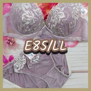 E85017-P E85/LL【新品 インナー レディース ブラ・ショーツセット E85カップ LLサイズ パープル】