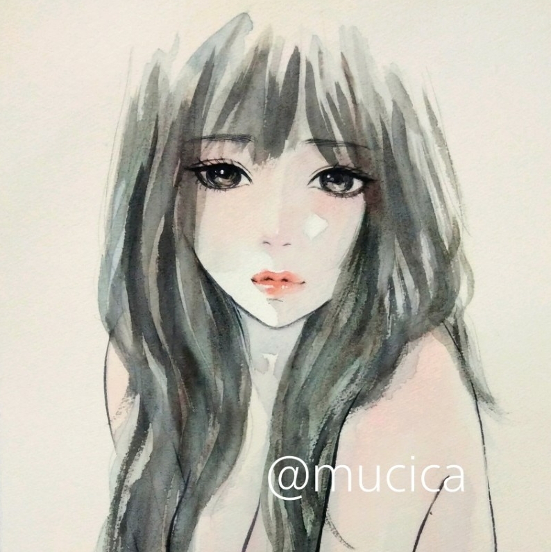 専用　絵画　原画　手描きイラスト　ドローイング　女の子　美人画 専用 絵画 原画 ドローイング 水彩画 美人画 A4サイズ デザイン