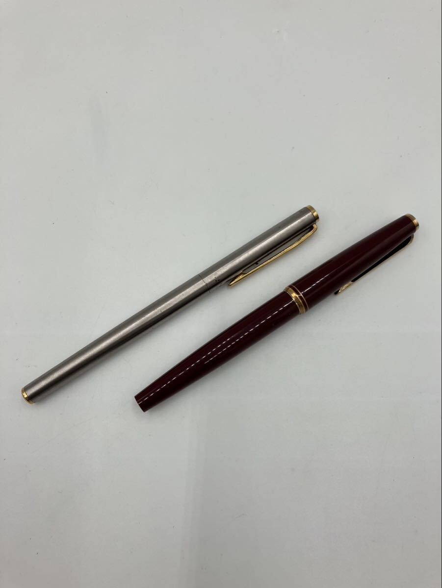【美品】モンブラン No300 万年筆シルバー&ボルドー 美品】モンブラン No300 万年筆シルバー&ボルドー