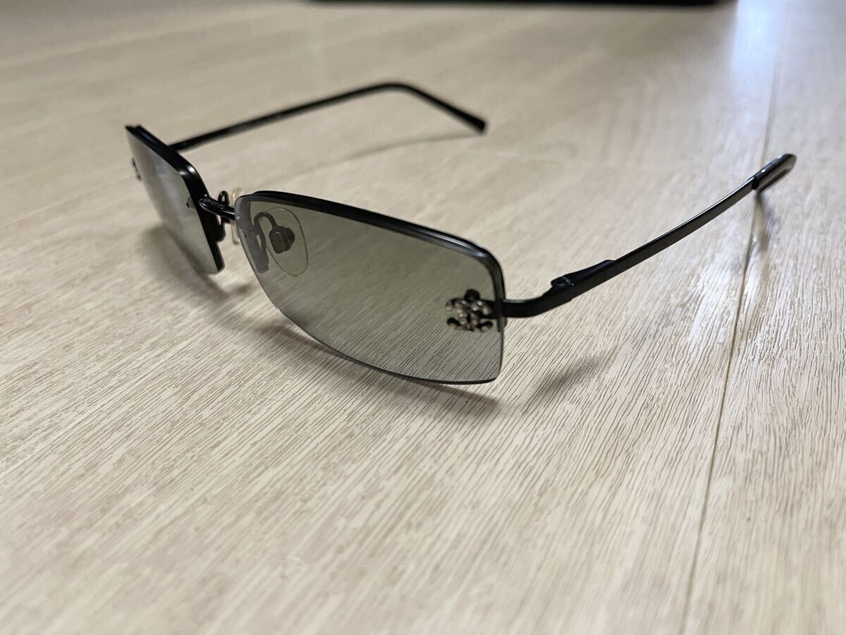 シャネルサングラス　ビンテージ 激レア！CHANEL PARIS 丸サングラス ブラック ヴィンテージ ココ