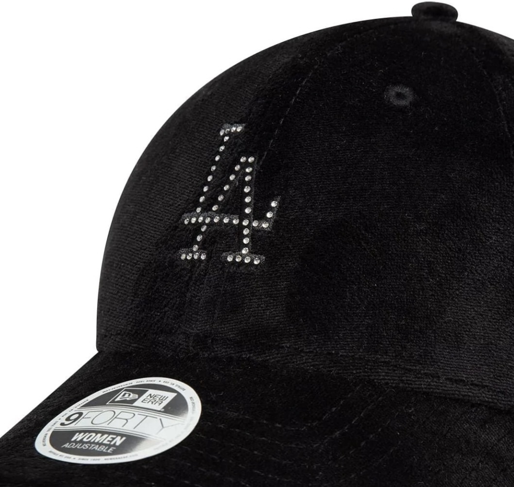 送料無料☆新品☆ベロアxラインストーン☆NEW ERA 9FORTY ドジャース