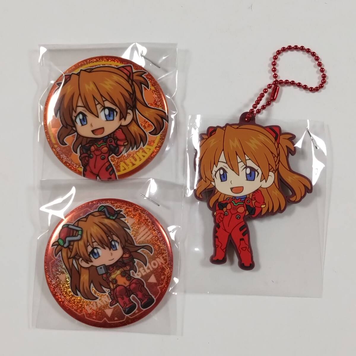 エヴァンゲリオン アスカ 缶バッジ アクリルキーホルダー ラバーストラップ P 新世紀エヴァンゲリオン ~未来への咆哮~】アクリル