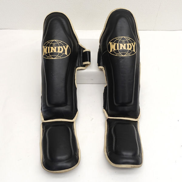 【未使用品】WINDY キックボクシング レガース Mサイズ WINDY キックボクシング グローブ 12オンス レガース M セット