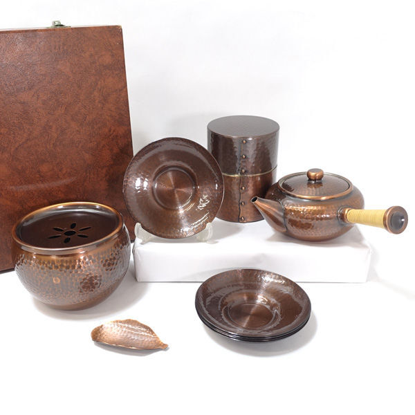 純銅日本製　お茶道具セット　常美堂珠光 純銅日本製茶道具セット 常美堂珠光