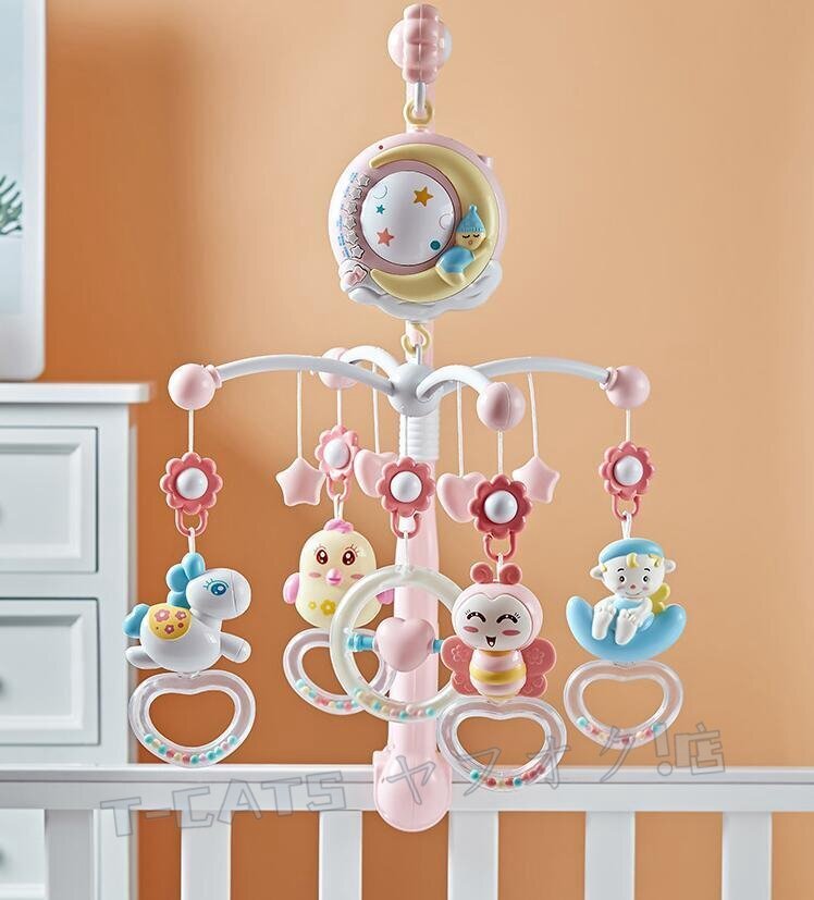 新品ベビーベッドおもちゃ 赤ちゃんメリー ベッドオルゴール ナイトライト 360