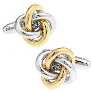 カフスボタン カフス 知恵の輪デザイン ツイスト ゴールド GOLD 金 シルバー 銀 おしゃれ カフリンクス k128