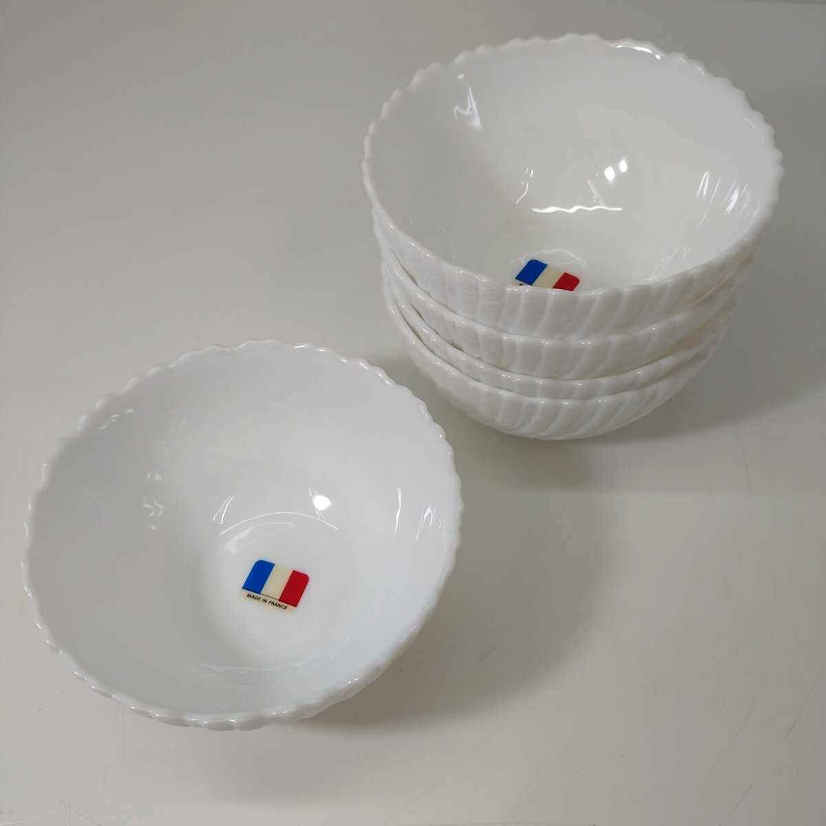 arcopal アルコパル フランス製 スーププレート 皿 6枚セット arcopal フランス製 耐熱強化ガラス チューリップ柄スープ皿 6枚